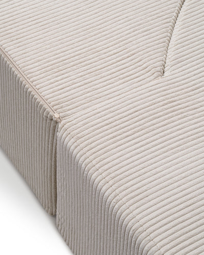 Sofa Lunaria piankowa modułowa 200 cm z funkcją spania w stylu japandi – zbliżenie na detale i fakturę