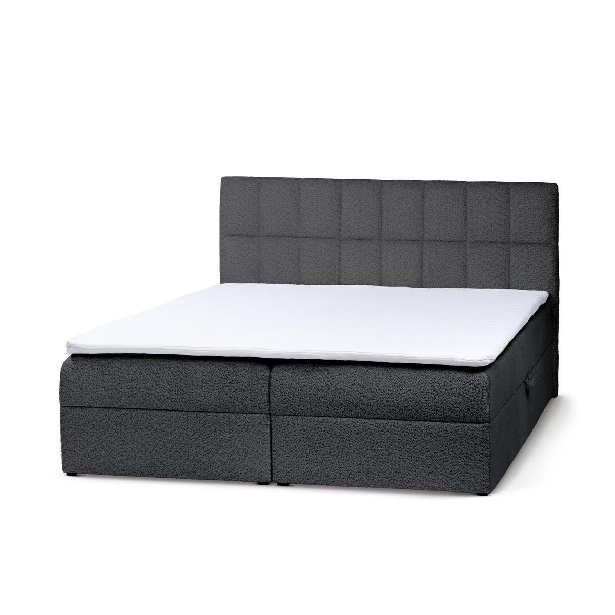 Bazy Continental Divan Bed with Storage, Glamour Style – Noble Coal (ABRIAMO 08), 200