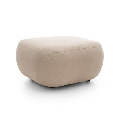 Pufa wypoczynkowa 75x39 cm z pianki PUR w stylu japandi, tkanina Aragon | OLEMO Kremowy Taupe (ARAGON 03)