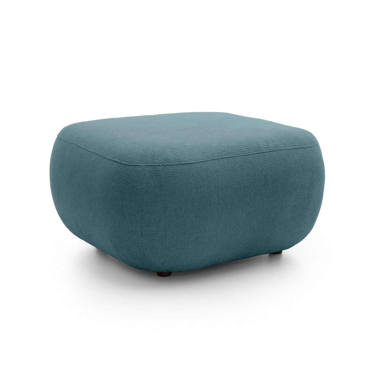 Pufa wypoczynkowa 75x39 cm z pianki PUR w stylu japandi, tkanina Aragon | OLEMO Oceaniczna Stal (ARAGON 75)