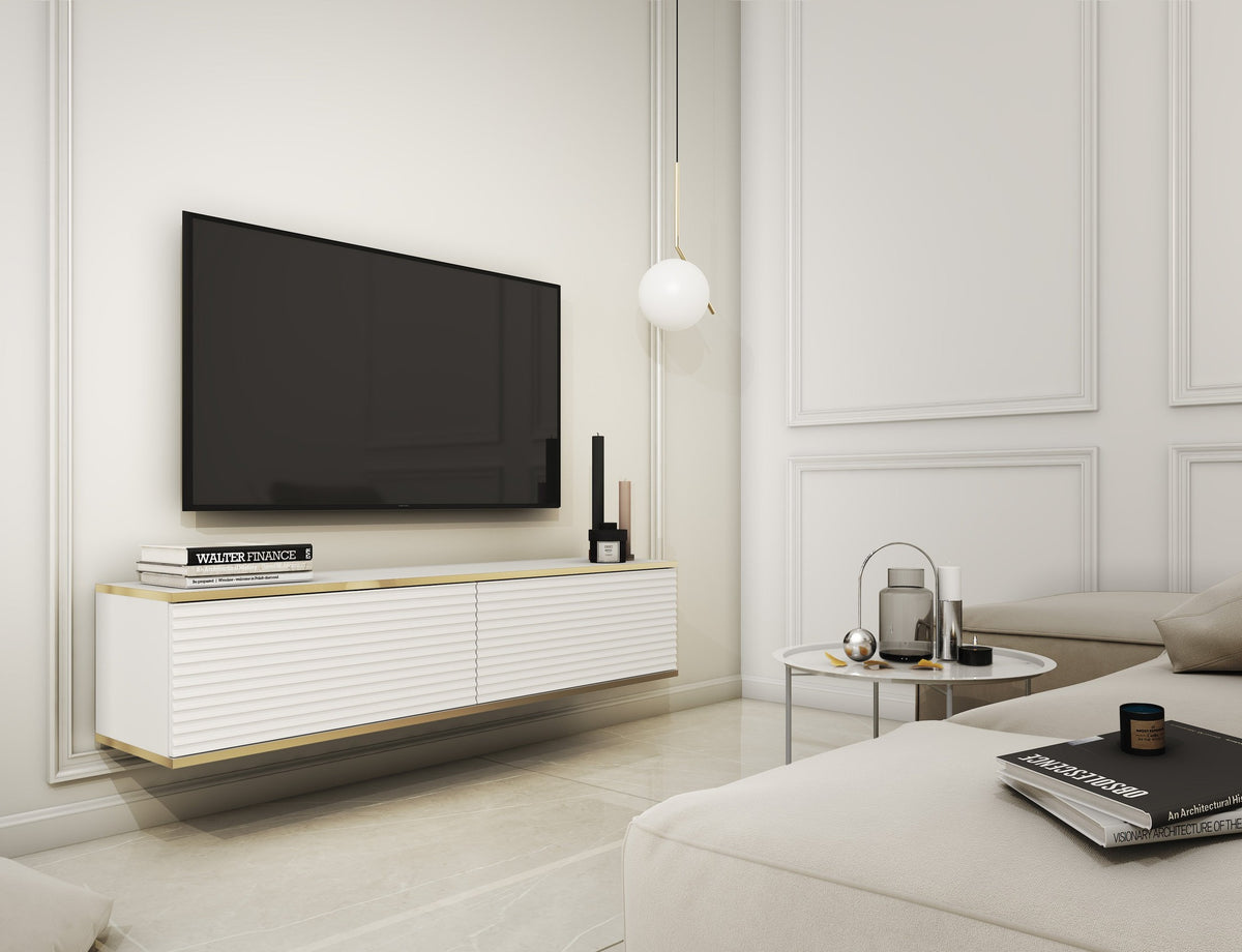 Szafka RTV Meva 135x30 w stylu nowoczesnym – zdjęcie 11