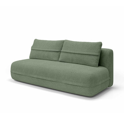 Sofa 2-osobowa z funkcją spania 206 cm w stylu minimalistycznym | Lento Ziołowa Szarość (CREMONA 34)