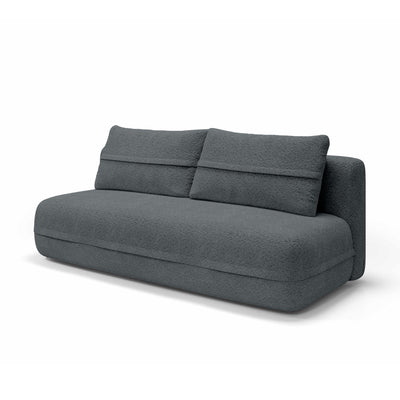 Sofa 2-osobowa z funkcją spania 206 cm w stylu minimalistycznym | Lento Grafitowa Mgła (CREMONA 95)