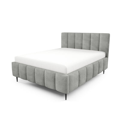 Nerom Quilted Upholstered Ottoman Bed with Storage, Various Sizes in Elegant Style, Coral Fabric – Desert Gray (CORAL 75)