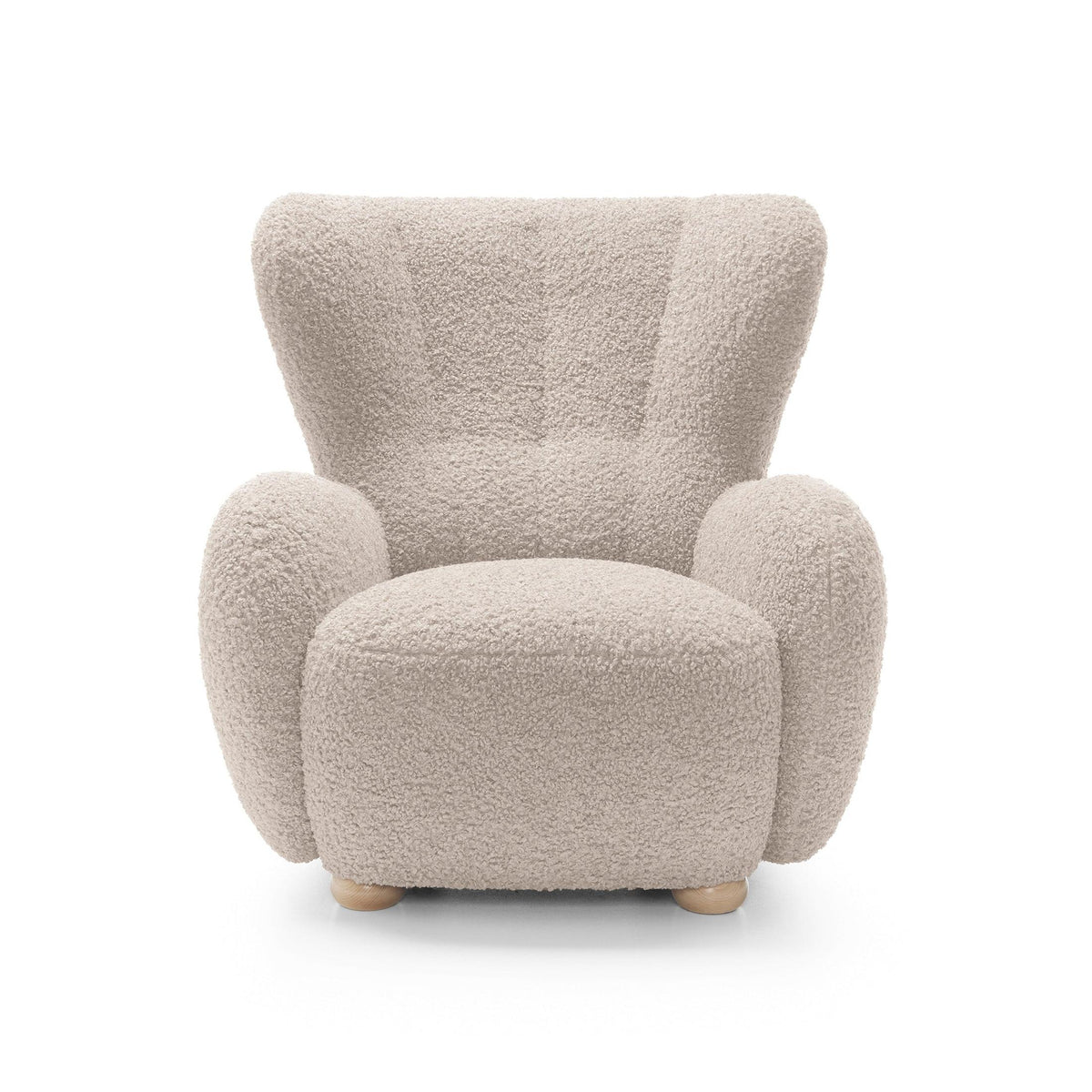 Fotel Tedi 88 cm do relaksu w stylu skandynawskim w tkaninie ROLF – zdjęcie 3