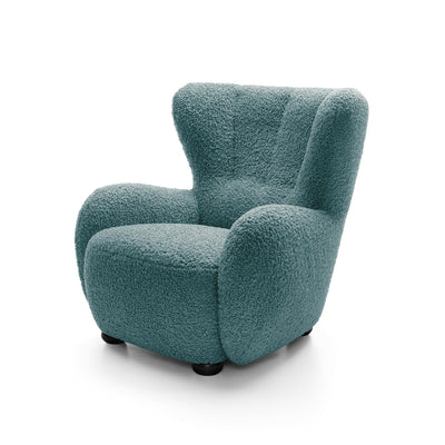 Fotel 88 cm do relaksu w stylu skandynawskim | Tedi Atlantycki Grafit (ROLF 17) Czarny