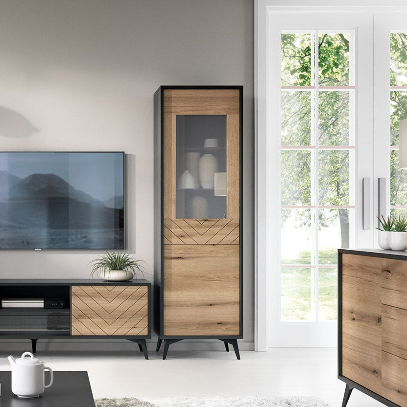 Witryna Nirwana przeszklona 54x178 cm w stylu nowoczesnym – zdjęcie 2