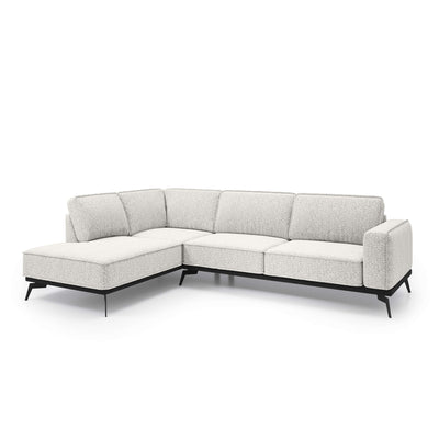 Narożnik Premium 293 cm w stylu nowoczesnym | Rosalia Lewostronna Porcelanowa Biel (ARAGON 01)