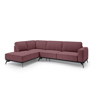 Narożnik Premium 293 cm w stylu nowoczesnym | Rosalia Lewostronna Bordowy Mat (ARAGON 69)