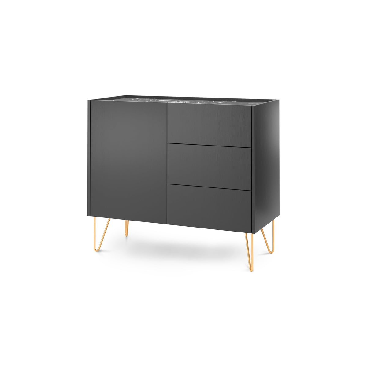 Komoda Ballada 97x83 w stylu glamour – zdjęcie główne | Pillovely
