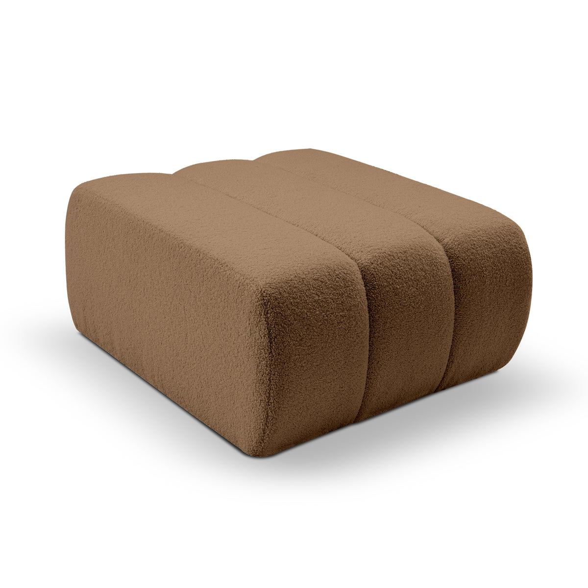 Baloa Relaxation Pouffe 82x41 cm, Organic Modern Style – Cognac Brown (LAMBI 04)