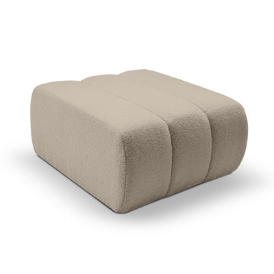 Baloa Relaxation Pouffe 82x41 cm, Organic Modern Style – Sandy Linen (LAMBI 05)