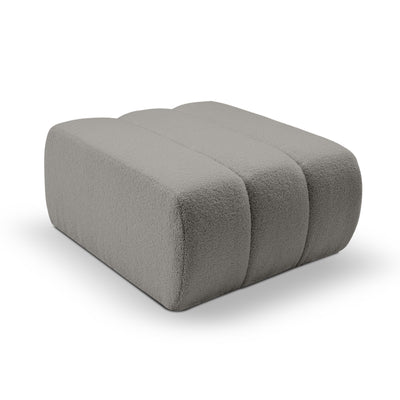 Baloa Relaxation Pouffe 82x41 cm, Organic Modern Style – Ash Glow (LAMBI 11)