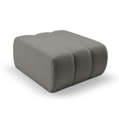 Baloa Relaxation Pouffe 82x41 cm, Organic Modern Style – Pearl Gray (LAMBI 12)