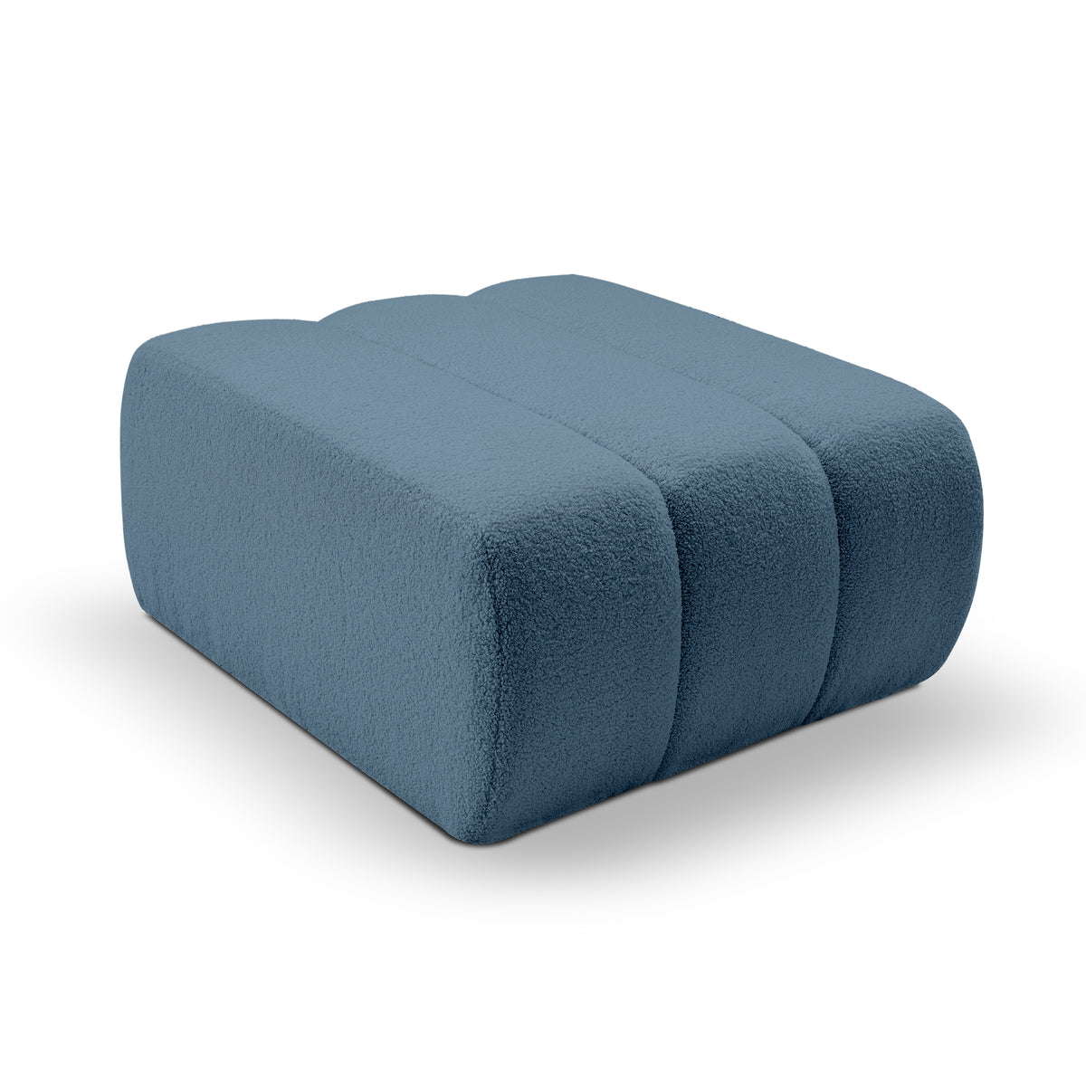 Baloa Relaxation Pouffe 82x41 cm, Organic Modern Style – Gray Blue Morning (LAMBI 16)