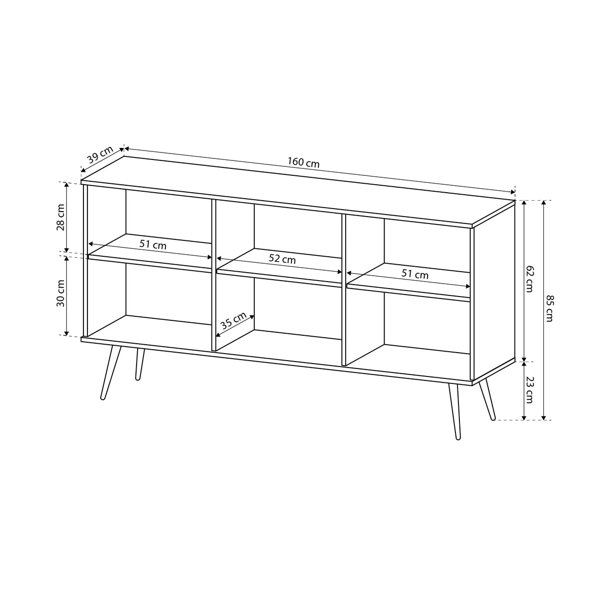 Komoda Meva 160x85 w stylu glamour – zdjęcie 6