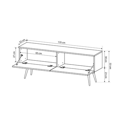 Szafka RTV Meva 135x30 w stylu nowoczesnym – zdjęcie 5