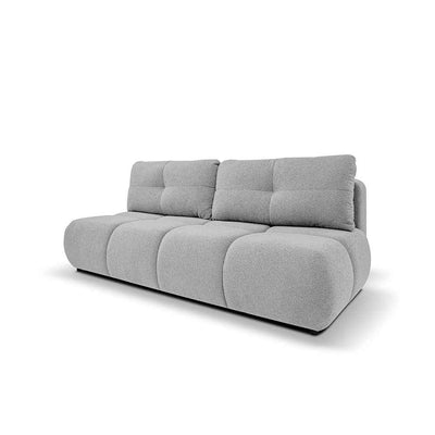 Sofa 3-osobowa z funkcją spania 142x200 w stylu miękkiego minimalizmu | Milorya Popiel Srebrzysty (NOW OR NEVER 83)