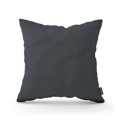 Corduroy Decorative Cushion 45x45 cm, Scandinavian and Boho Style – Graphite Stone (ONTARIO 19)