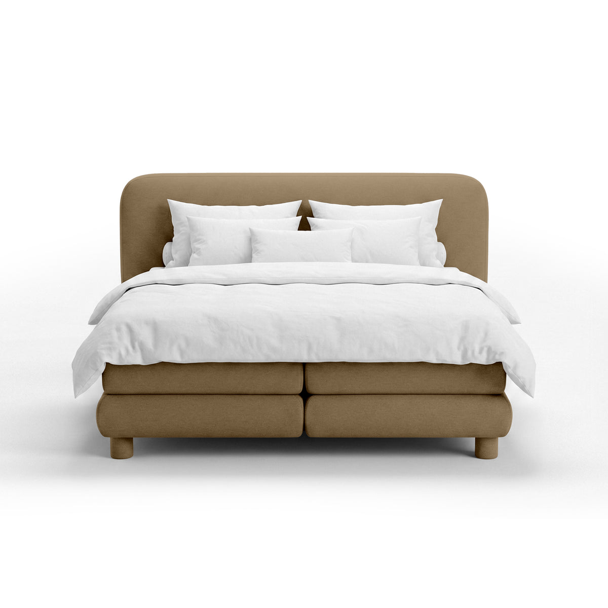 Portela Continental Divan Bed with a Rounded Headboard, Modern Organic Style – photo 38