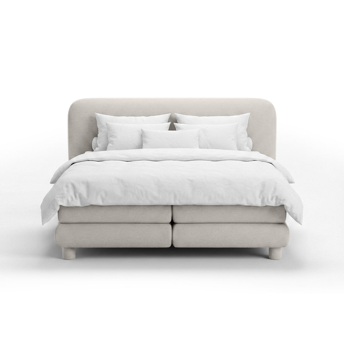 Portela Continental Divan Bed with a Rounded Headboard, Modern Organic Style – photo 20