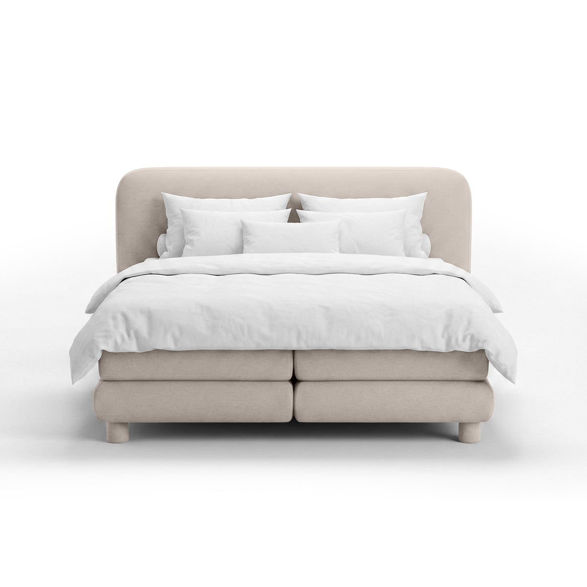 Portela Continental Divan Bed with a Rounded Headboard, Modern Organic Style – photo 34