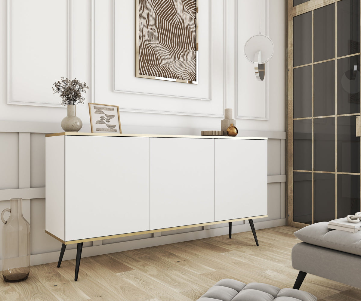 Komoda Meva 160x85 w stylu glamour – w aranżacji wnętrza