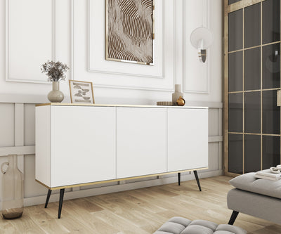 Komoda Meva 160x85 w stylu glamour – w aranżacji wnętrza