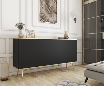 Komoda Meva 160x85 w stylu glamour – w aranżacji wnętrza