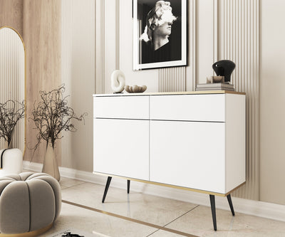 Komoda Meva 107x85 w stylu glamour – w aranżacji wnętrza