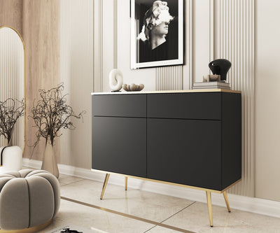 Komoda Meva 107x85 w stylu glamour – w aranżacji wnętrza