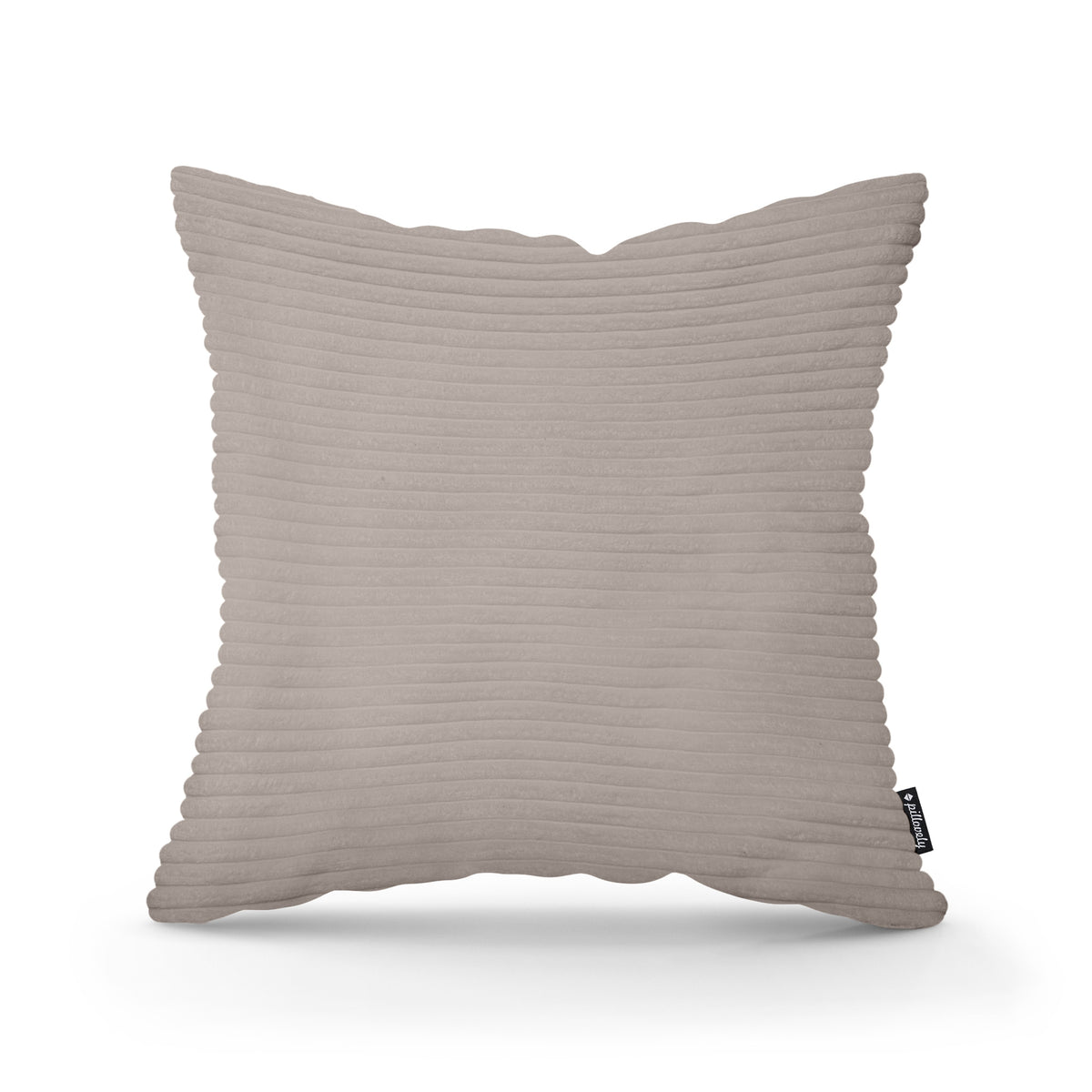 Poduszka dekoracyjna 45×45 cm w stylu scandi i boho | Szeroki Sztruks Szampański Popiół (POSO 03)