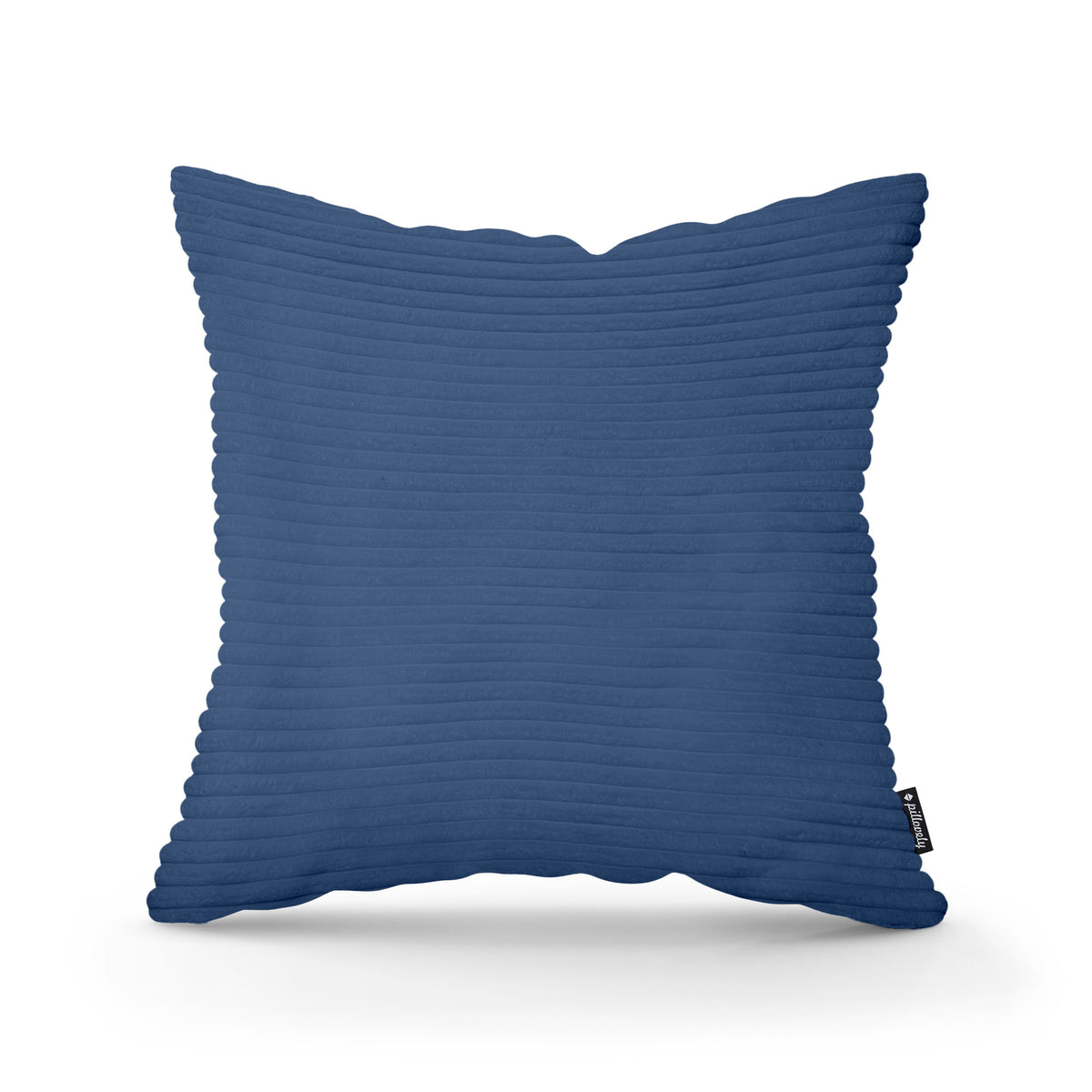 Poduszka dekoracyjna 45×45 cm w stylu scandi i boho | Szeroki Sztruks Granatowy Grafit (POSO 05)