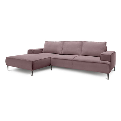 May 3 Seater Corner Sofa 275 cm, Modern Classic Style – Dusty Rose Brown (POSO 130), Left-hand-side
