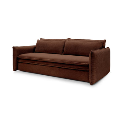 Sofa z funkcją spania 140x200 z pojemnikiem | Lily Espresso (POSO 39)