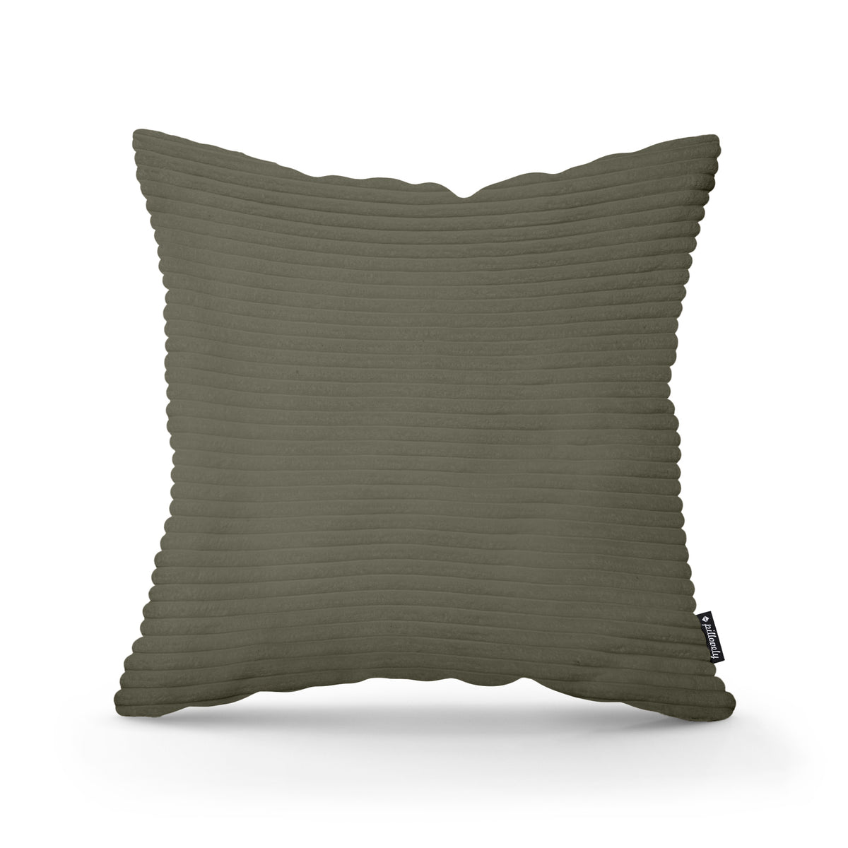 Poduszka dekoracyjna 45×45 cm w stylu scandi i boho | Szeroki Sztruks Zielony Dąb (POSO 46)