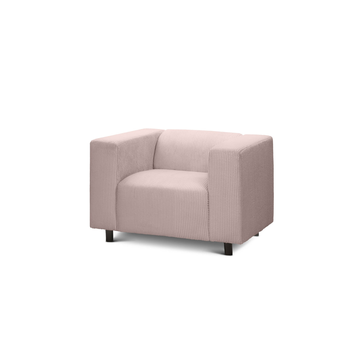Fotel 95 cm do relaksu w stylu skandynawskim | July Zgaszony Róż (POSO 52)