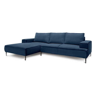 May 3 Seater Corner Sofa 275 cm, Modern Classic Style – Navy Blue Graphite (POSO 05), Left-hand-side