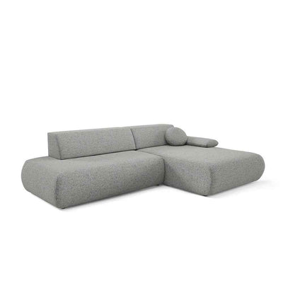 Puentro 4 Seater Corner Sofa Bed, Minimalist Style – Right, Grey Stone (PUENTE 92)