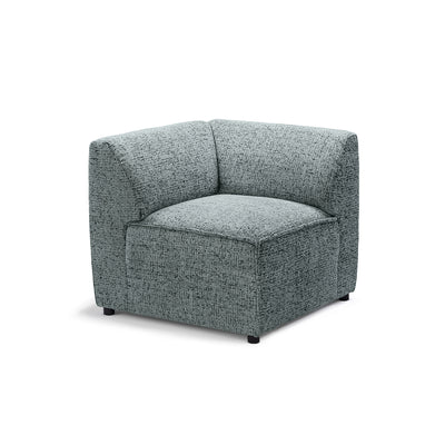 Sofa modułowa BRICK Moduł M Prawo Szmaragdowa Szarość (BELLA 35)