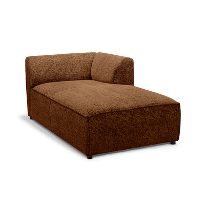Sofa modułowa BRICK Moduł L Prawo Orzechowy Mat (BELLA 40)