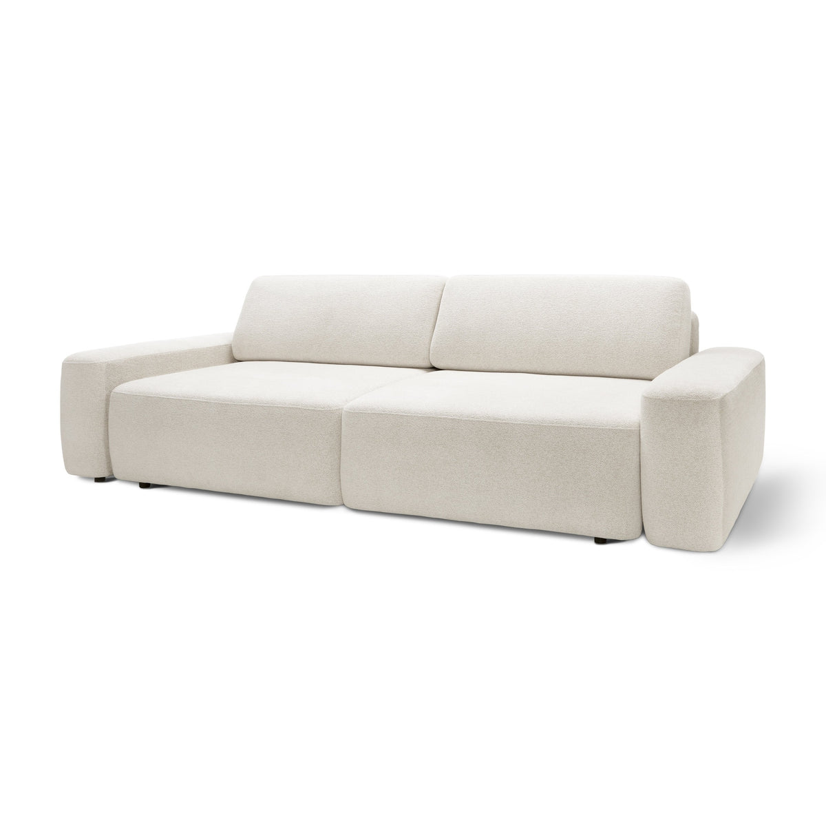 Sofa z funkcją spania 200x136 z pojemnikiem DL | Bamby Lniana Poświata (RAVEN 24)