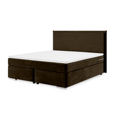 Łóżko kontynentalne Bergan z ozdobną lamówką w stylu minimalistycznym – zdjęcie 8