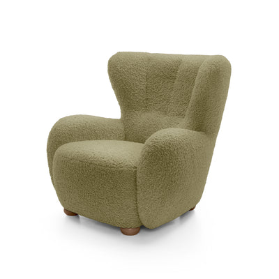 Fotel 88 cm do relaksu w stylu skandynawskim | Tedi Miodowy Mech (ROLF 13) Dąb