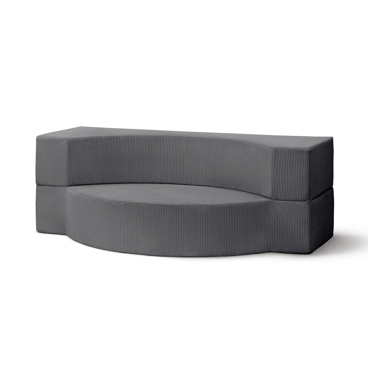 Sofa piankowa modułowa 200 cm z funkcją spania w stylu japandi | Lunaria Stalowy Brąz (POSO 22)