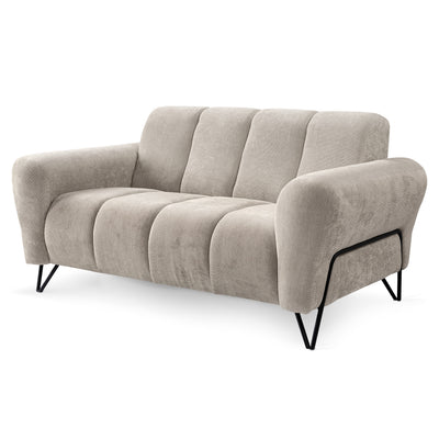 Sofa Nellia 2-osobowa do salonu w stylu soft, tkanina Storm – zdjęcie główne | Pillovely