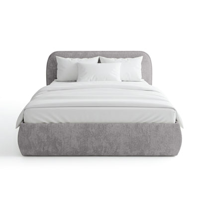 Eterial Upholstered Ottoman Bed with Storage, Soft Modern Style – 200x200, Pearl Graphite (SURPRISE ME 11)