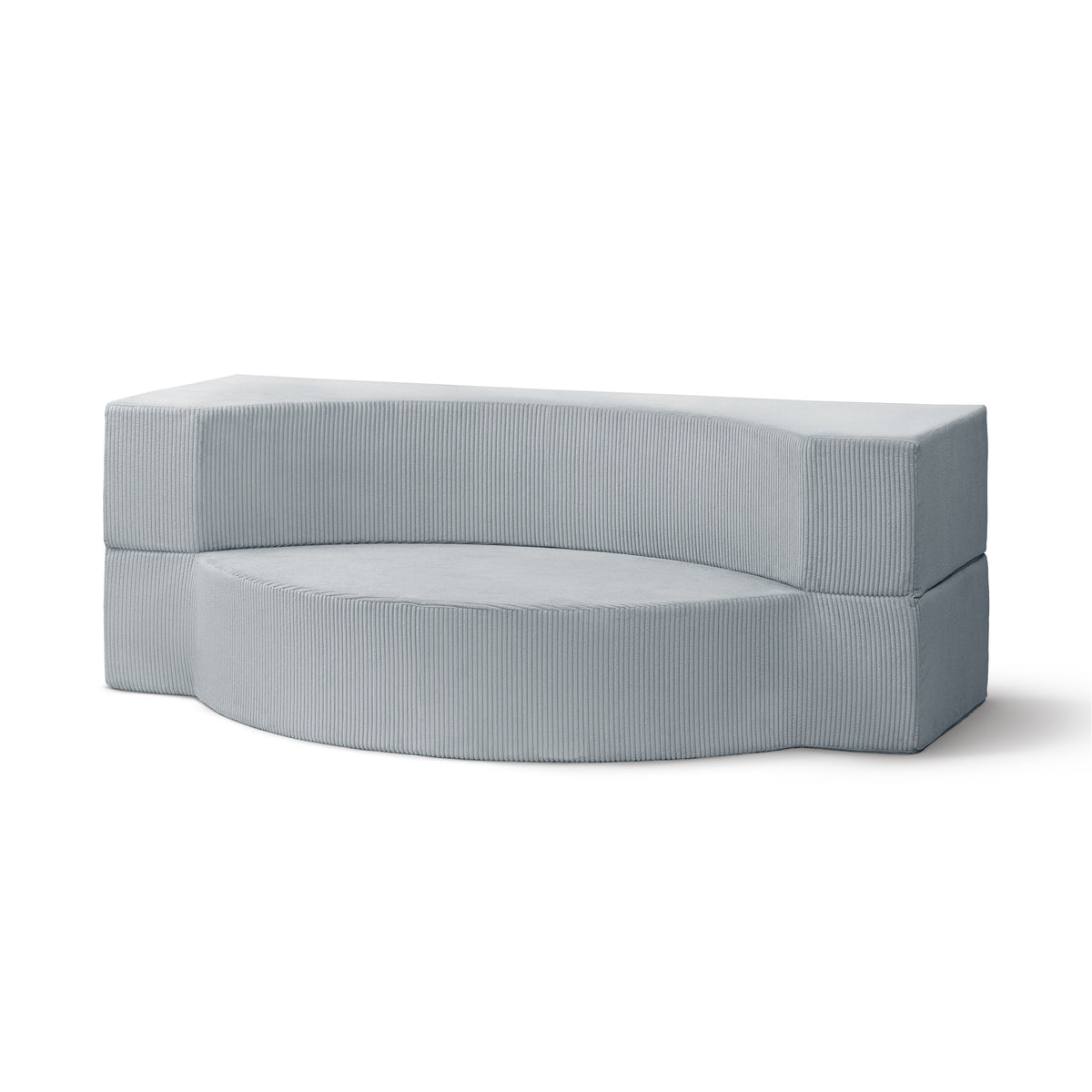 Sofa piankowa modułowa 200 cm z funkcją spania w stylu japandi | Lunaria Szary Bambus (POSO 55)