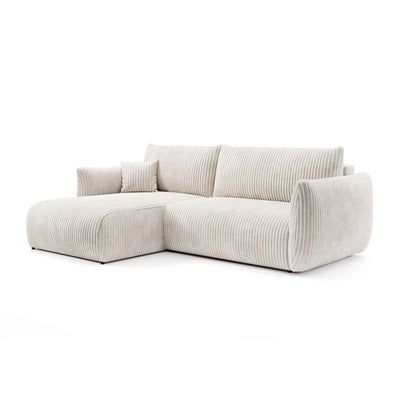 Narożnik z funkcją spania Alloro 257 cm w stylu nowoczesnym w tkaninie TILIA – zdjęcie 4