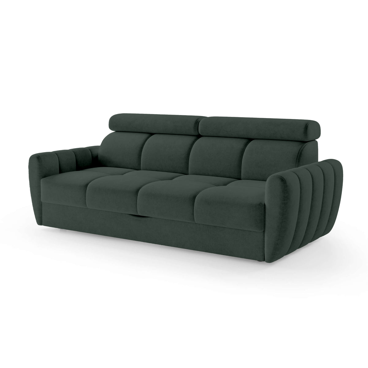 Franec 3 Seater Sofa Bed 227 cm, Minimalist Style – Green Graphite (CLOUD 39)
